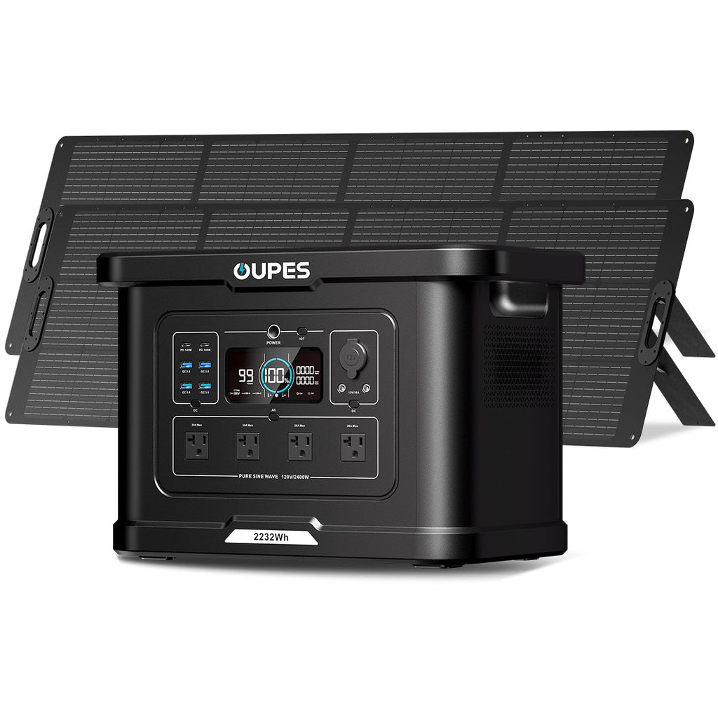 (Sold Out) OUPES Exodus 2400 + 2*240W Solar Panel | Solar Generator Kits