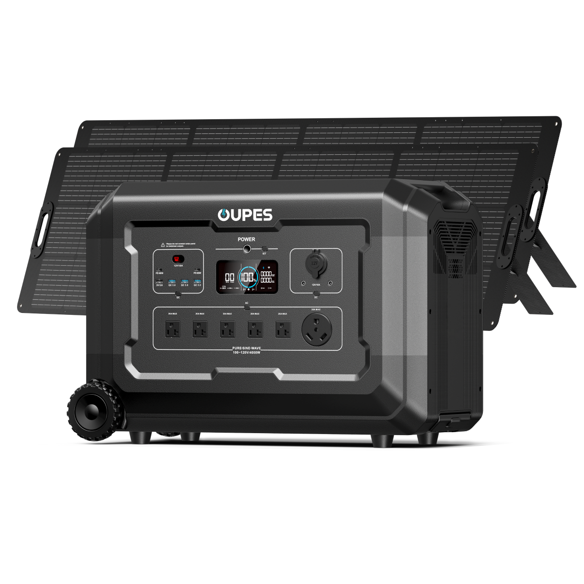 (Sold Out) OUPES Mega 5 Portable 4000W Solar Generator Kit + 2*240W Solar Panel