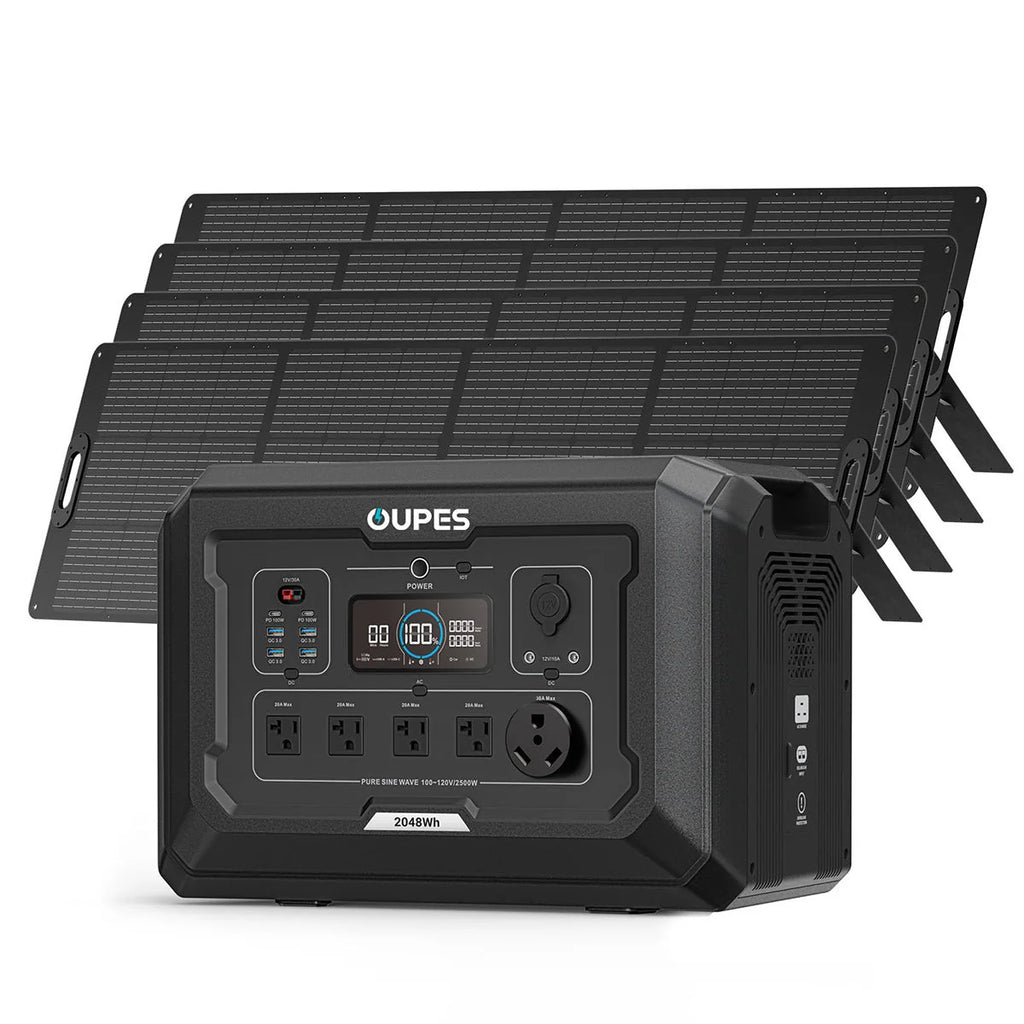 Mega 2 + 4*240W Solar Panel | Solar Generator Kit