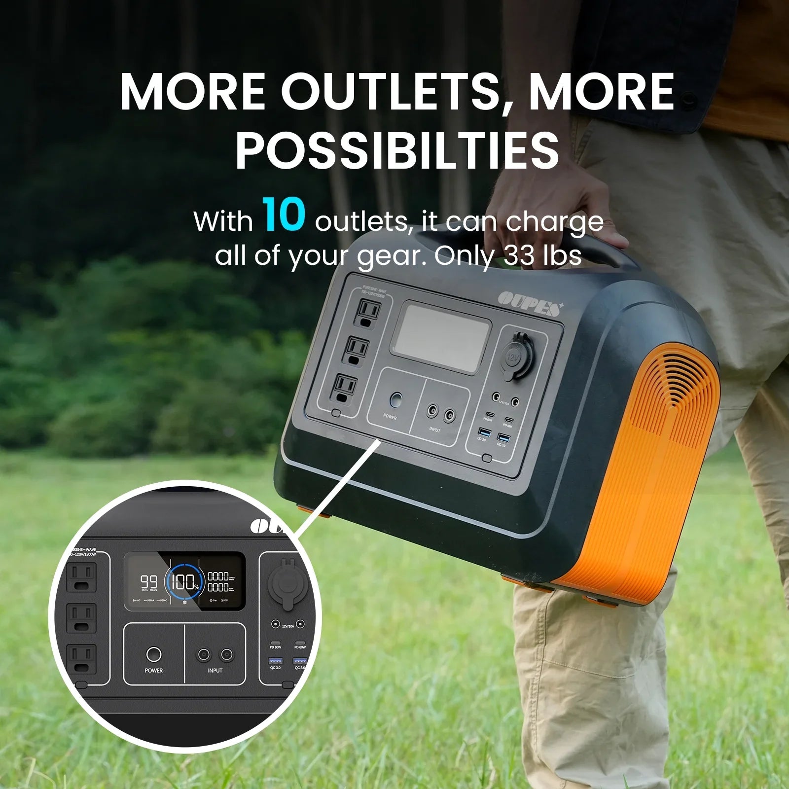(Sold Out) OUPES 1800W, 1488Wh Portable Power Station