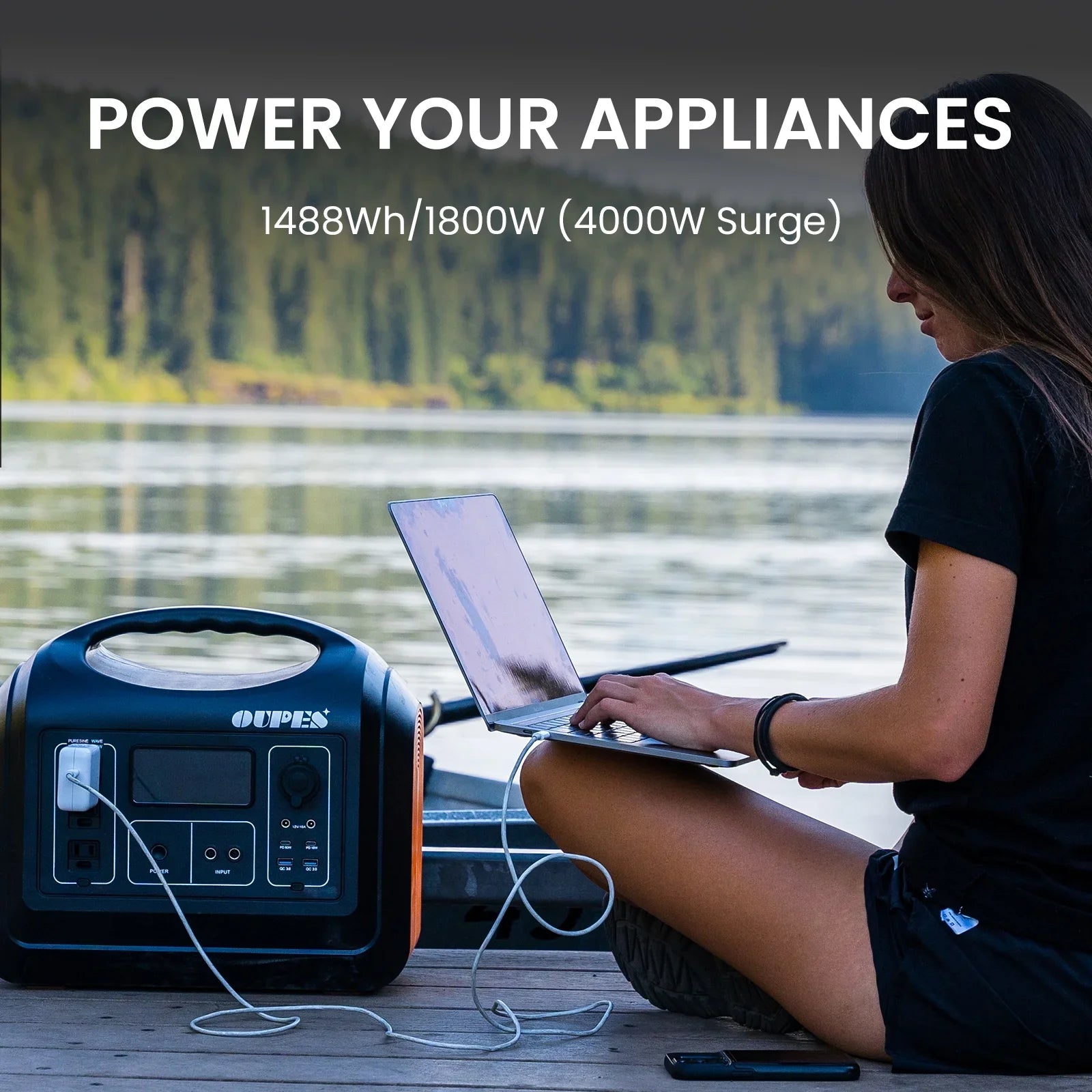 (Sold Out) OUPES 1800W, 1488Wh Portable Power Station
